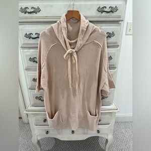 Lime And Chili Sweater Pink Blush Cowl Neck Short Sleeve Small/ Medium